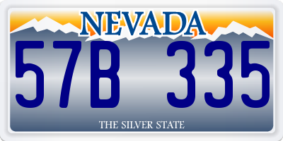NV license plate 57B335