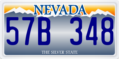 NV license plate 57B348