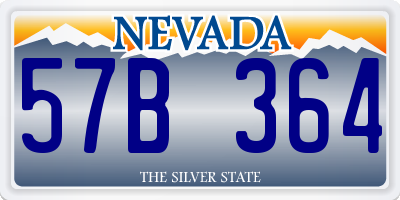 NV license plate 57B364