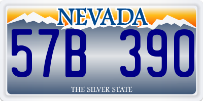 NV license plate 57B390