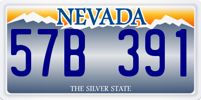 NV license plate 57B391