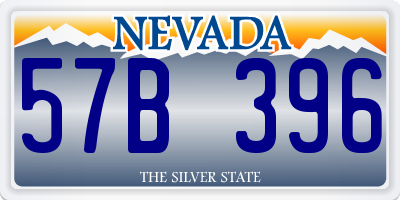 NV license plate 57B396