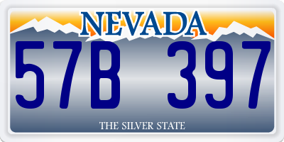 NV license plate 57B397