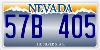 NV license plate 57B405