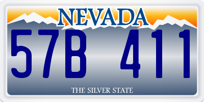 NV license plate 57B411