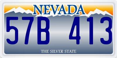 NV license plate 57B413