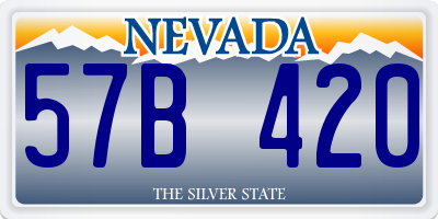 NV license plate 57B420