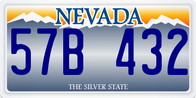 NV license plate 57B432