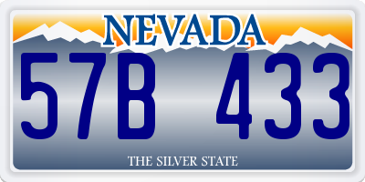 NV license plate 57B433