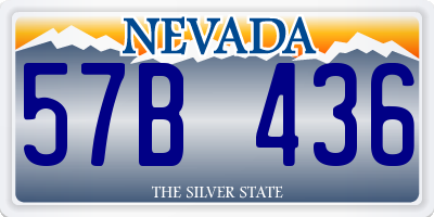 NV license plate 57B436