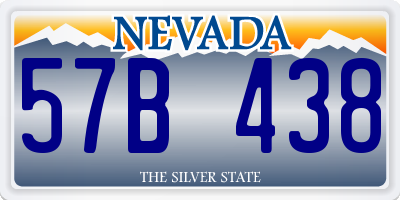 NV license plate 57B438