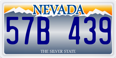 NV license plate 57B439