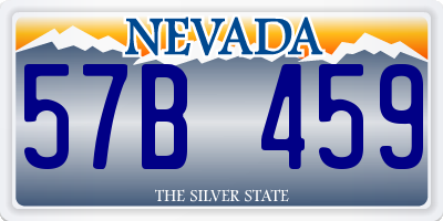 NV license plate 57B459
