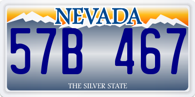 NV license plate 57B467