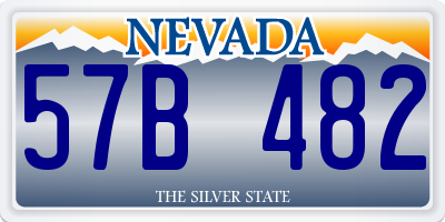 NV license plate 57B482