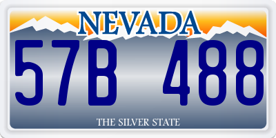 NV license plate 57B488