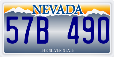NV license plate 57B490