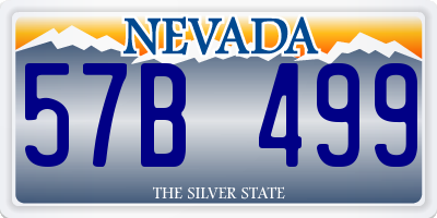 NV license plate 57B499