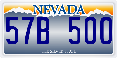 NV license plate 57B500
