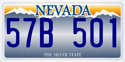 NV license plate 57B501