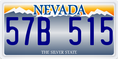 NV license plate 57B515
