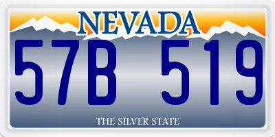 NV license plate 57B519