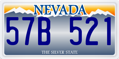 NV license plate 57B521
