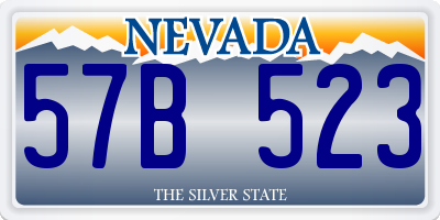 NV license plate 57B523