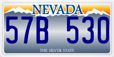NV license plate 57B530