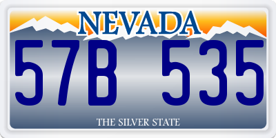 NV license plate 57B535