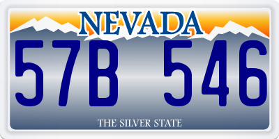 NV license plate 57B546