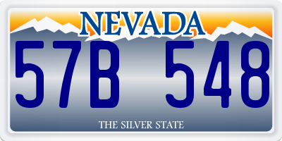 NV license plate 57B548
