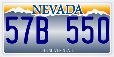 NV license plate 57B550