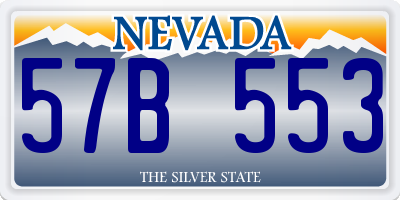 NV license plate 57B553