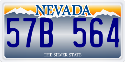 NV license plate 57B564