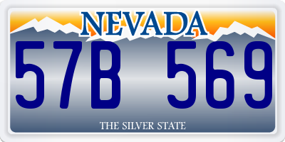 NV license plate 57B569