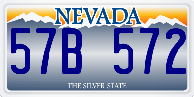 NV license plate 57B572