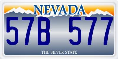 NV license plate 57B577