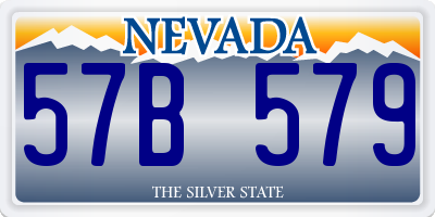 NV license plate 57B579