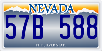 NV license plate 57B588