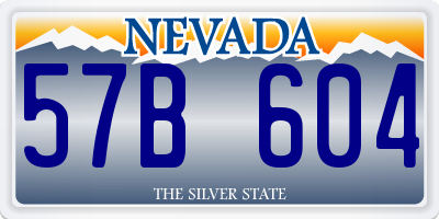 NV license plate 57B604