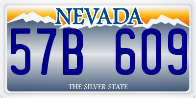 NV license plate 57B609