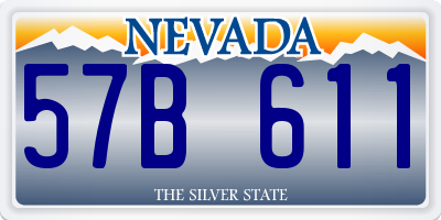 NV license plate 57B611