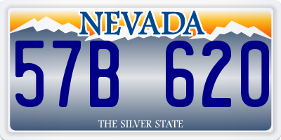 NV license plate 57B620