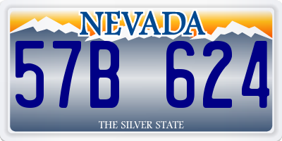 NV license plate 57B624