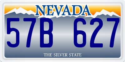 NV license plate 57B627