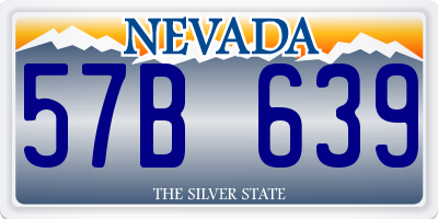 NV license plate 57B639