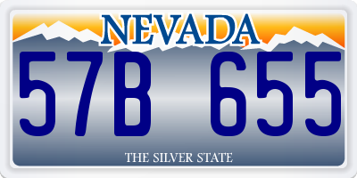 NV license plate 57B655