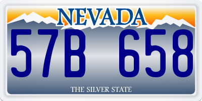 NV license plate 57B658