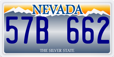 NV license plate 57B662